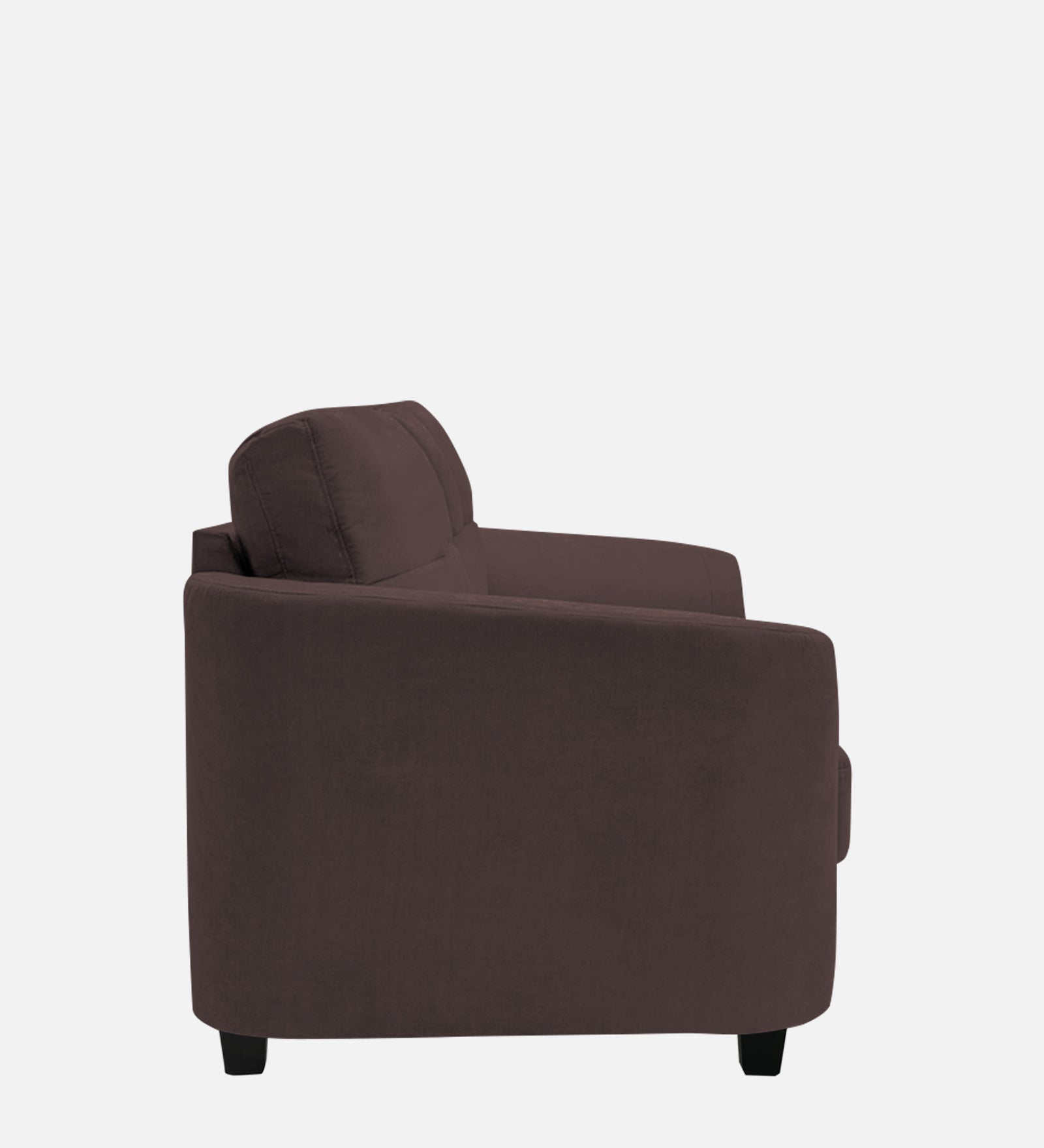 Mulan Fabric 1 Seater Sofa In Night Brown Colour - Febonic Living