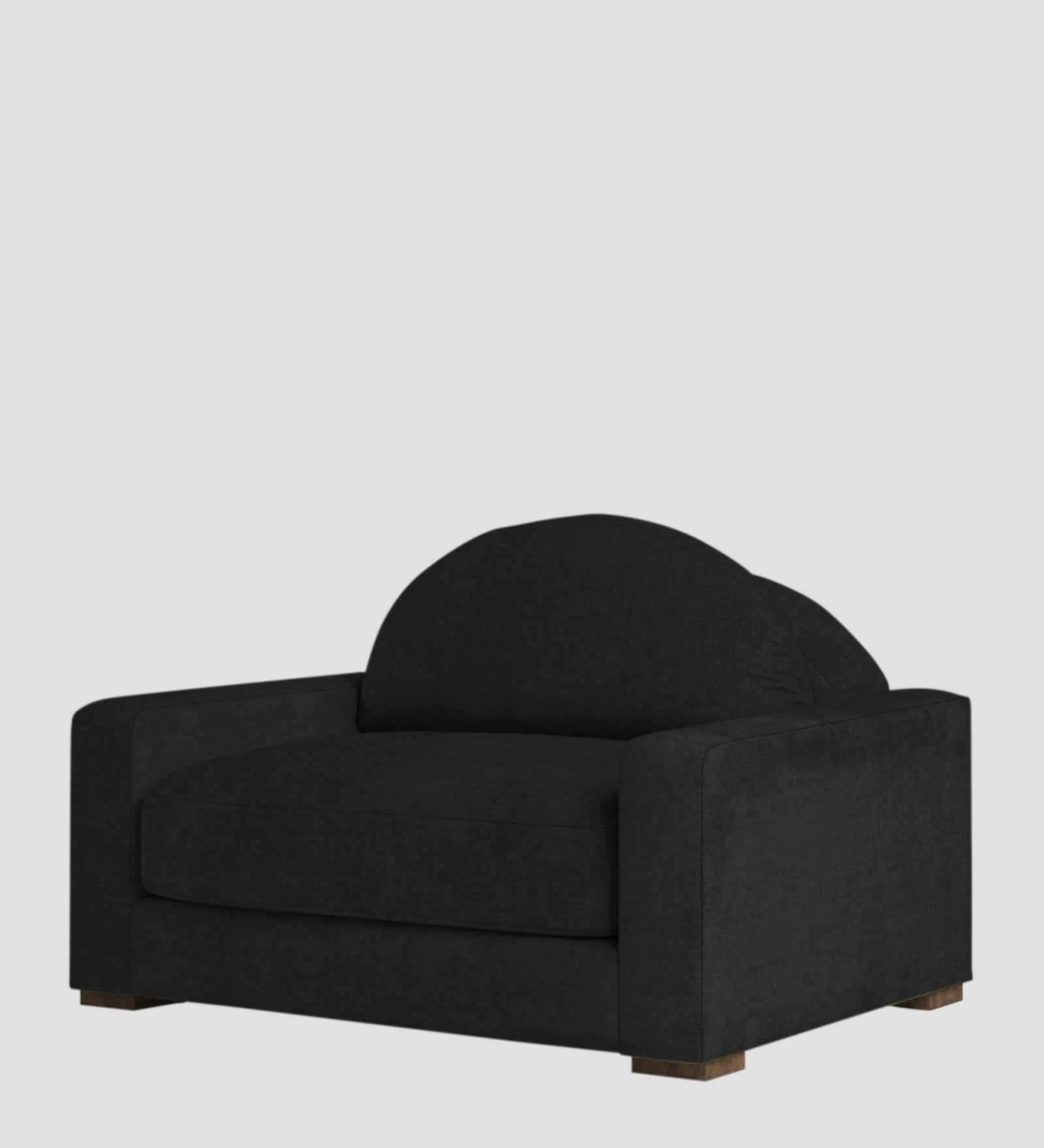 Dara Fabric 1 Seater Sofa In Zed Black Colour - Febonic Living