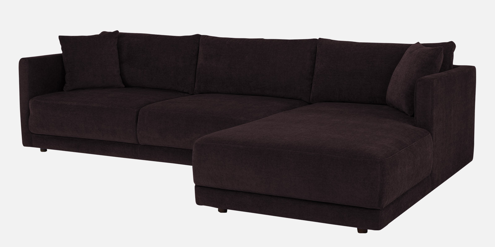 Northern Fabric LHS Sectional Sofa (3+Lounger) In Cara Brown Colour - Febonic Living