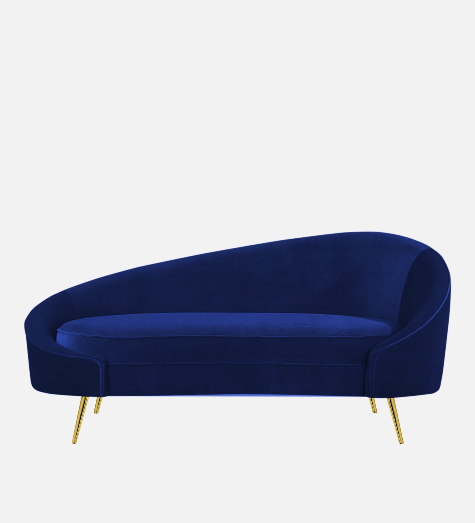 Cely Velvet LHS Chaise Lounger In Imperial Blue Colour - Febonic Living