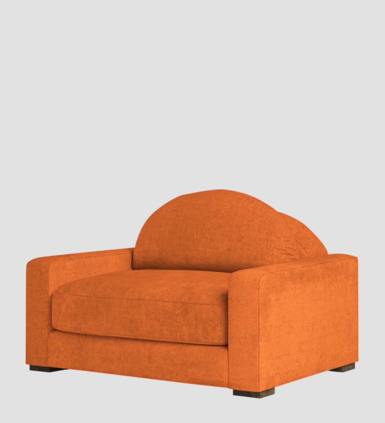 Dara Fabric 1 Seater Sofa In Vivid Orange Colour - Febonic Living