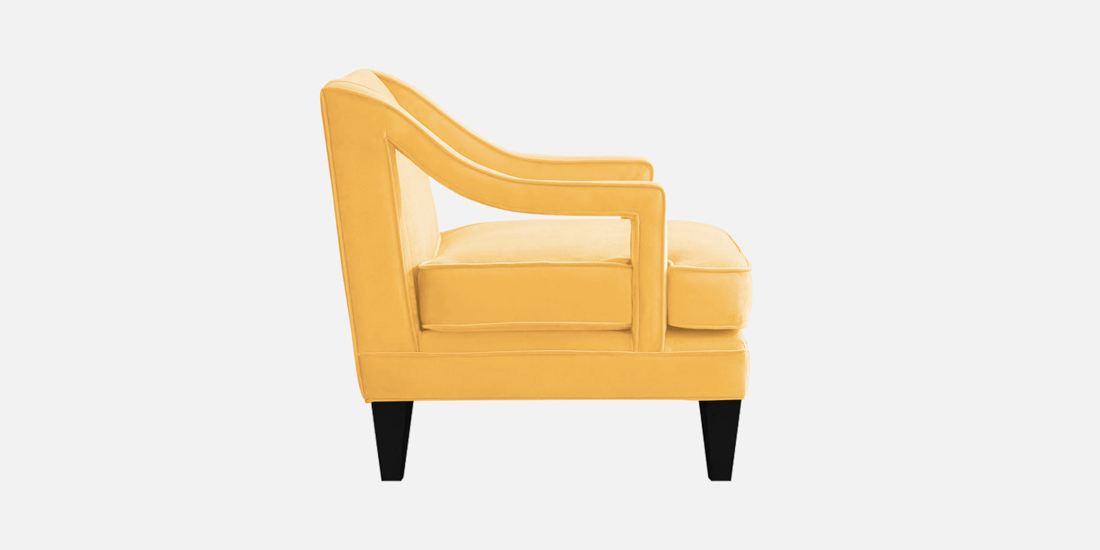 Daffy Velvet 3 Seater Sofa In Turmeric Yellow Colour - Febonic Living
