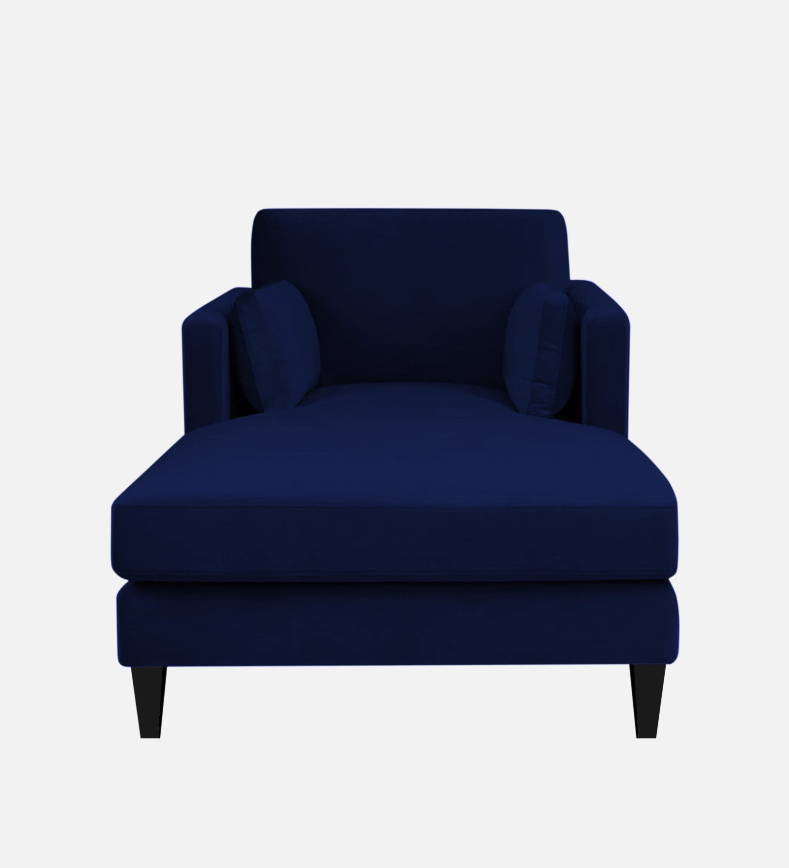 Makou Velvet Chaise Lounger In Imperial Blue Colour - Febonic Living