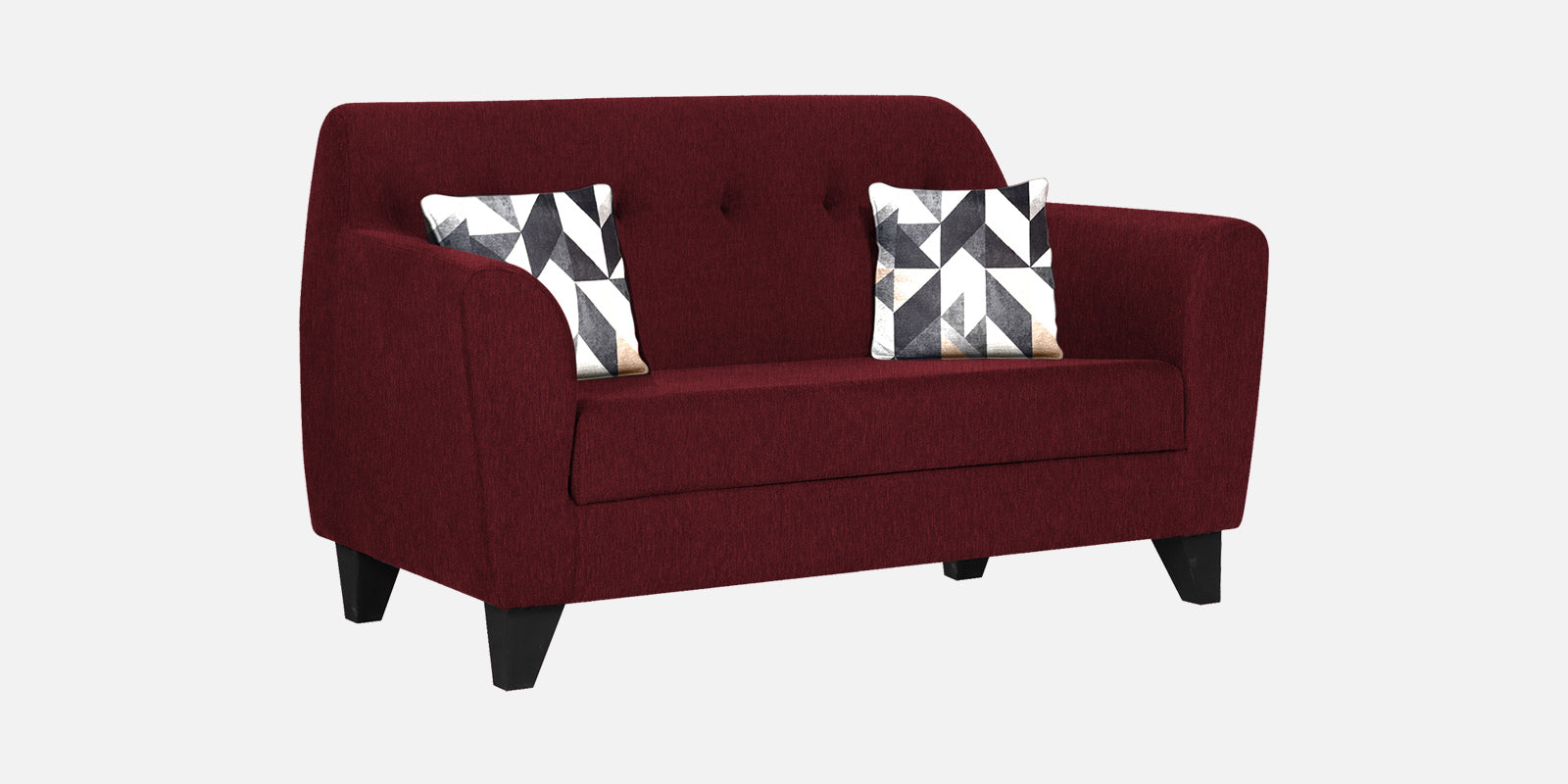 Melaan Fabric 2 Seater Sofa In Blood Maroon Colour - Febonic Living