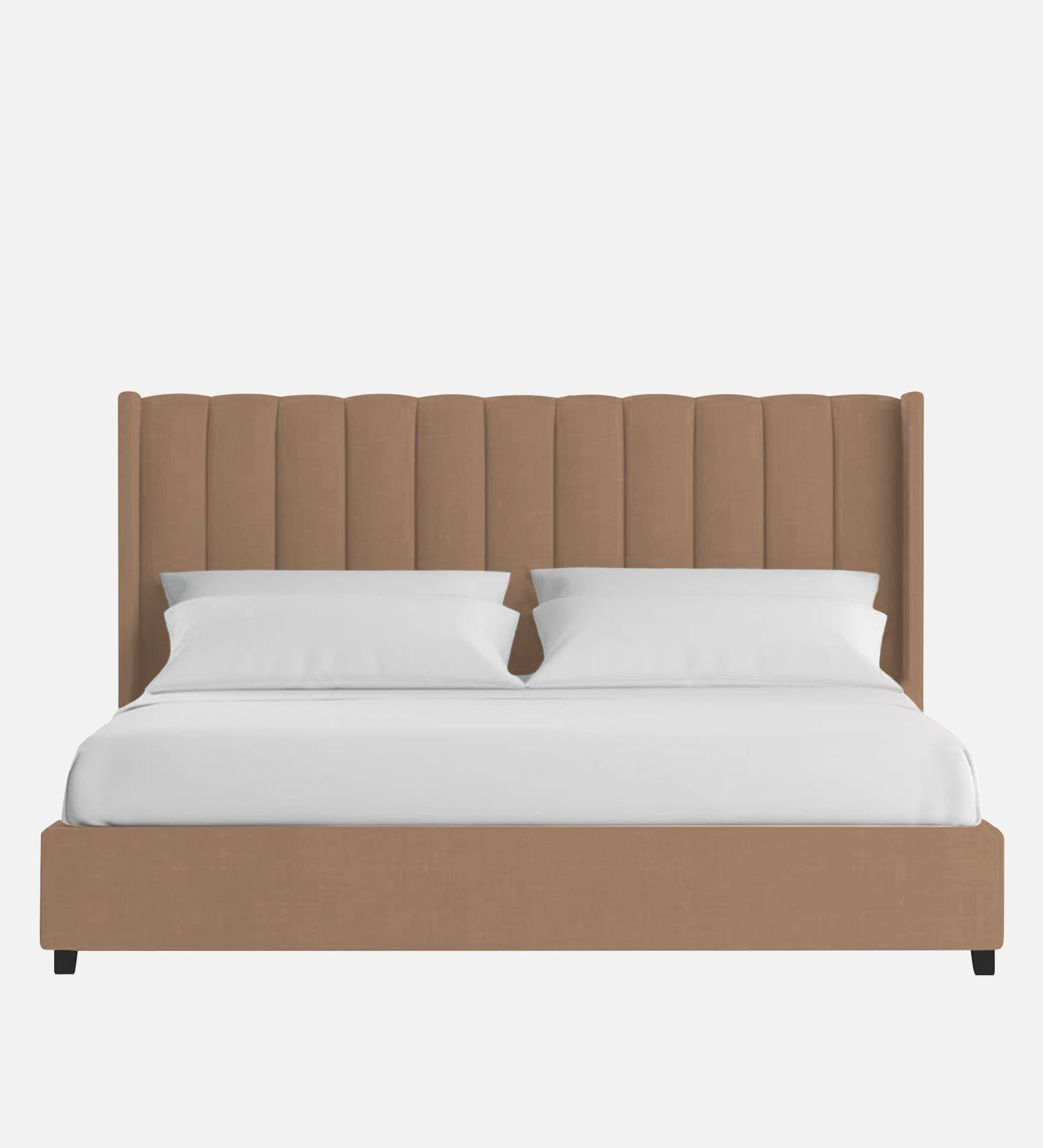 Colina Fabric King Size Bed In Cosmic Beige Colour With Box Storage - Febonic Living