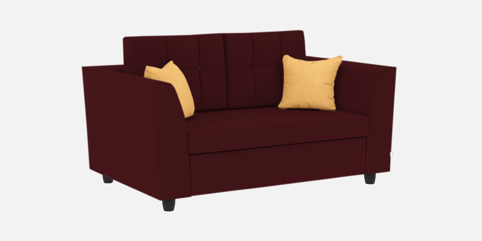 Nestin Velvet 2 Seater Sofa In Blood Maroon Colour - Febonic Living