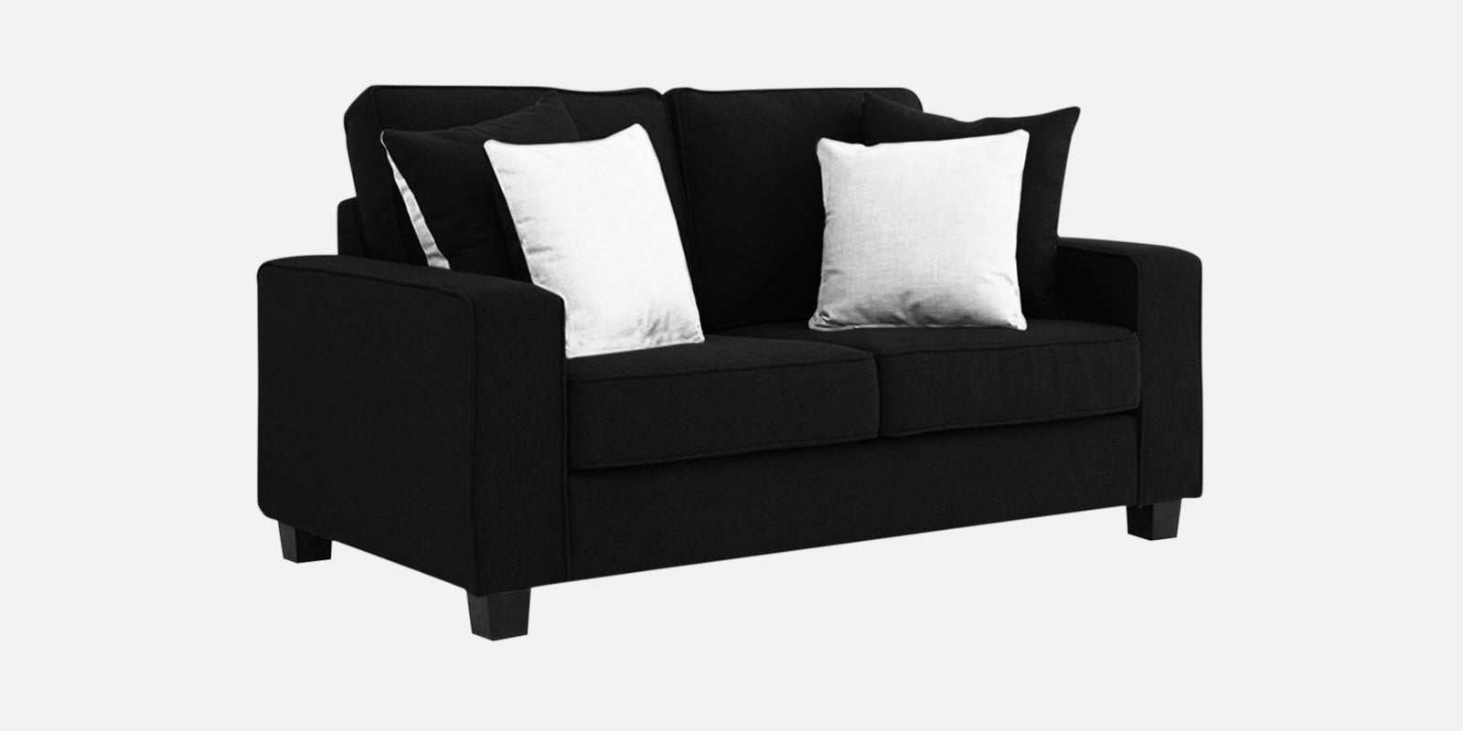 Ladybug Fabric 2 Seater Sofa In Zed Black Colour - Febonic Living