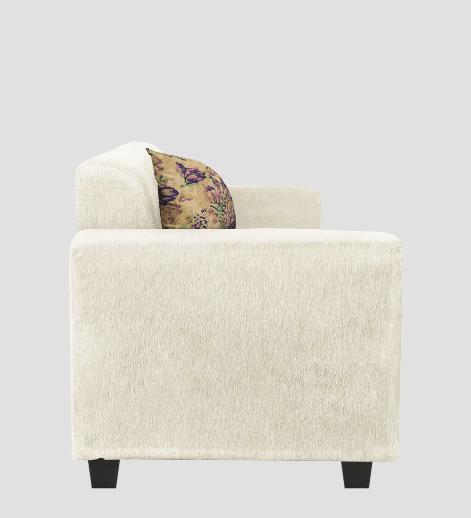 Lipu Fabric 1 Seater Sofa In Ivory Cream Colour Febonic Living