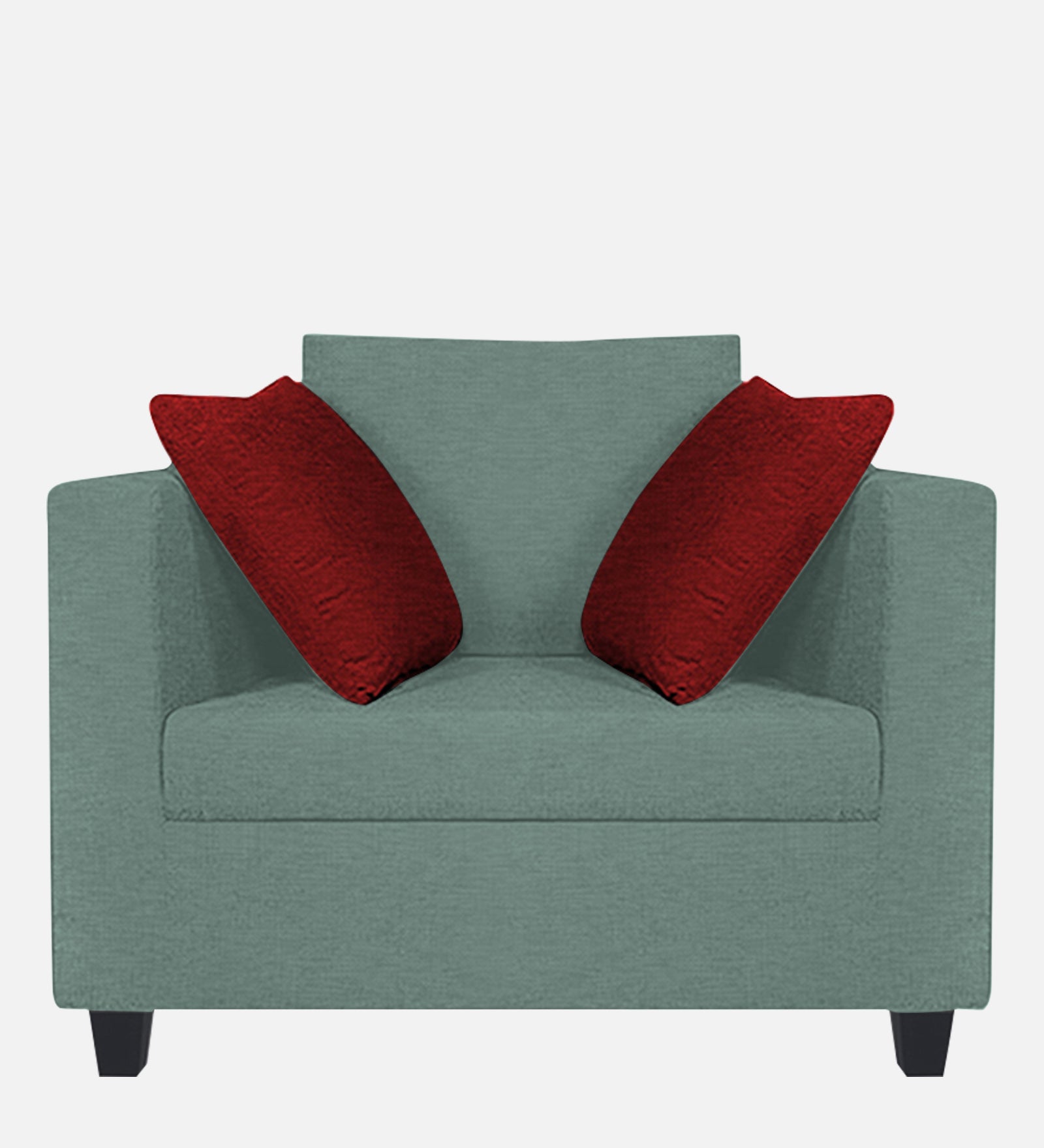 Nuska Fabric 1 Seater Sofa In Suka Grey Colour - Febonic Living
