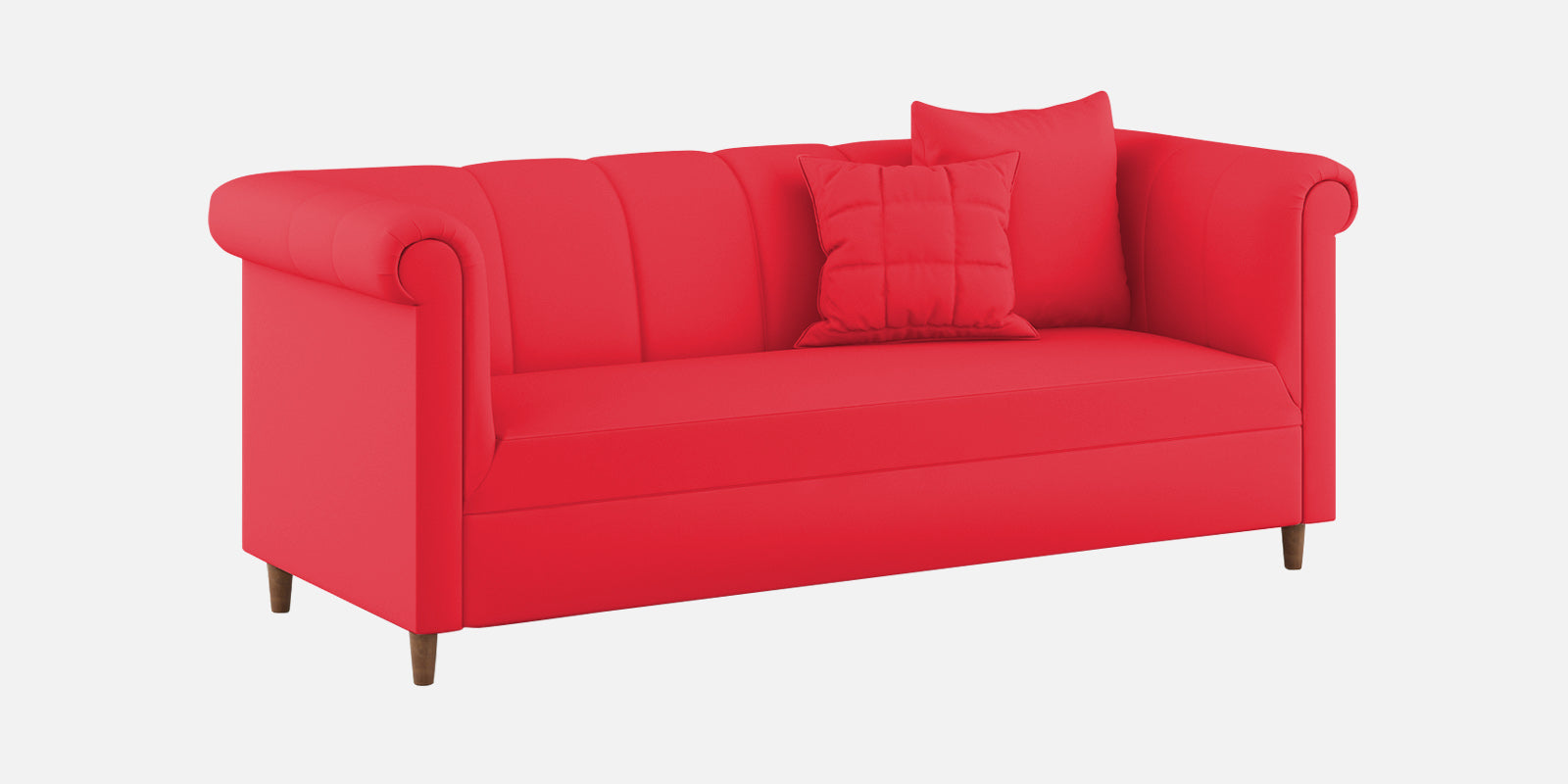 Rubi Velvet 3 Seater Sofa In Ox Blood Maroon Colour - Febonic Living