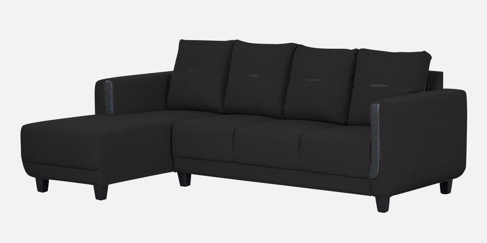 Perry Fabric RHS Sectional Sofa (3+Lounger) In Maba Grey Colour - Febonic Living