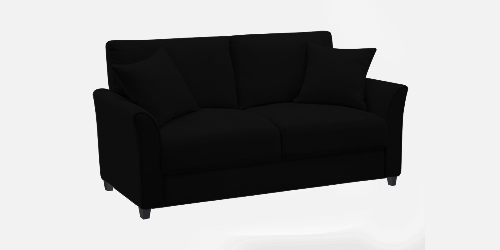 Daroo Velvet 2 Seater Sofa In Adam Black Colour - Febonic Living