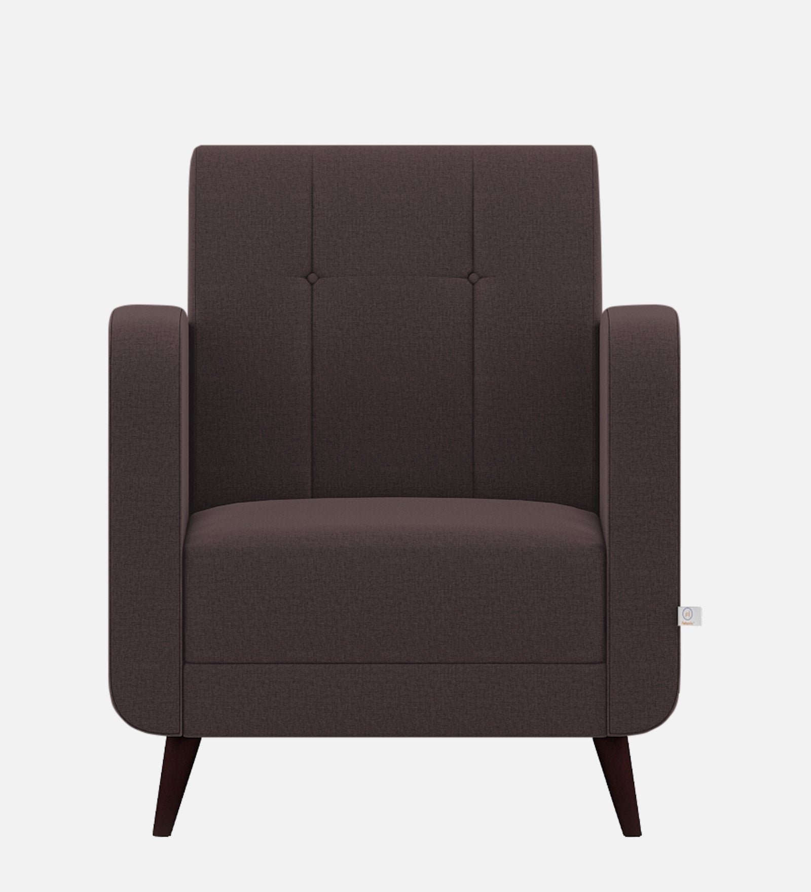 Wiki Velvet 1 Seater Sofa In Mocha Brown Colour - Febonic Living