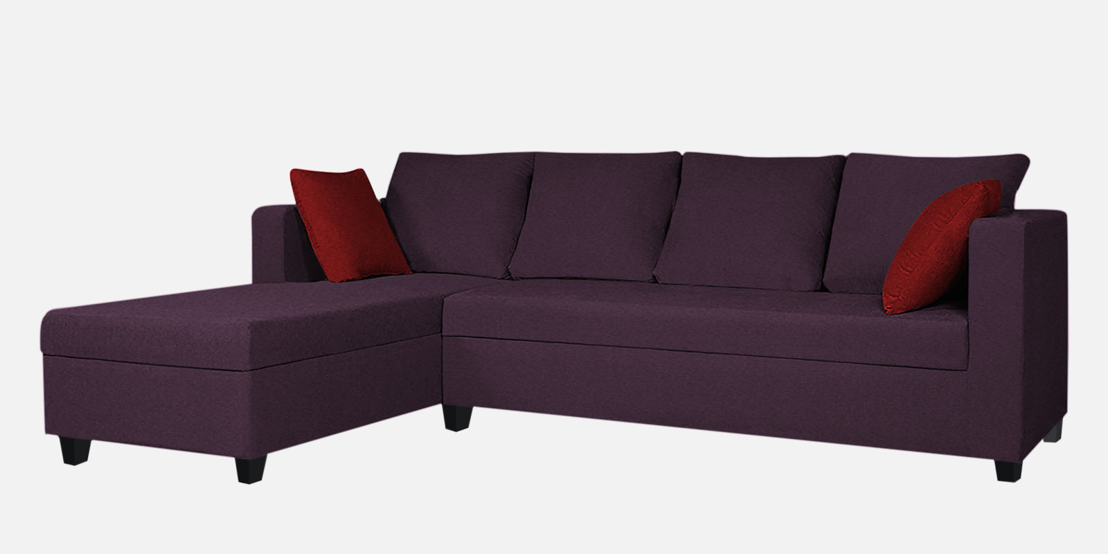 Nebula Fabric RHS Sectional Sofa (3+Lounger) In Greek Purple Colour - Febonic Living