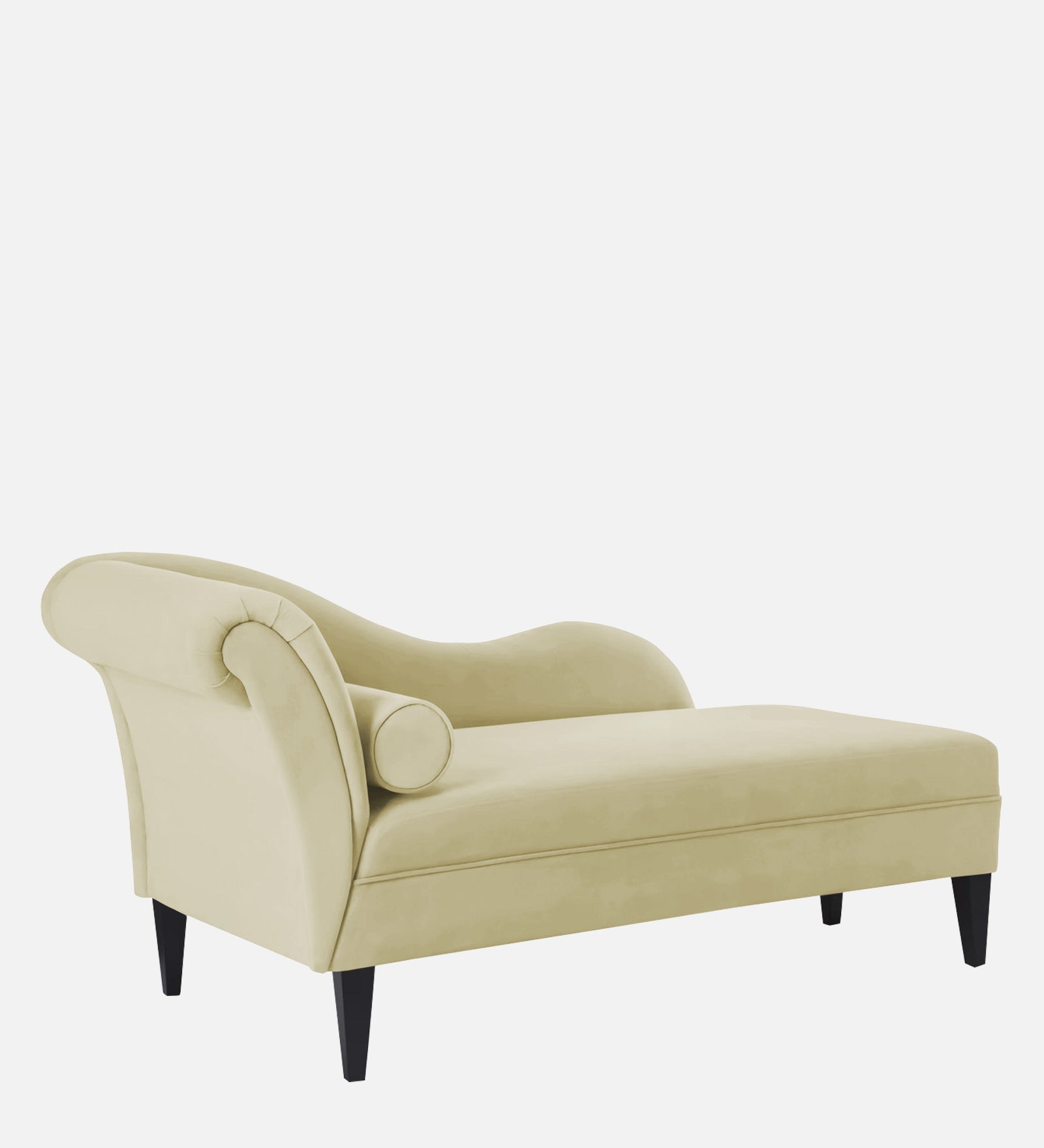 Rana Velvet RHS Chaise Lounger In Warm White Colour - Febonic Living