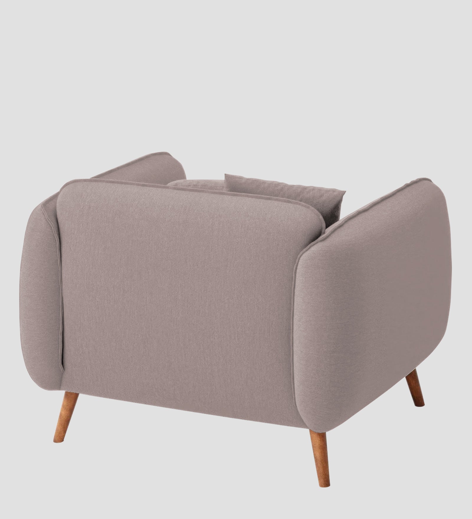 Zia Fabric 1 Seater Sofa In Almond Beige Colour