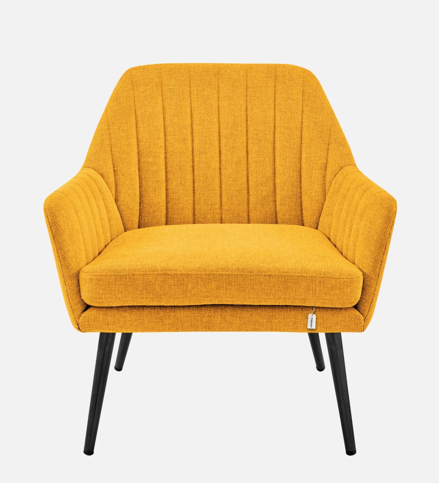 Bella Fabric Arm Chair In Bold Yellow Colour - Febonic Living