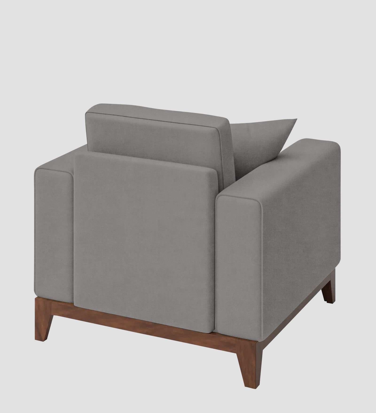 Luca Fabric 1 Seater Sofa In Silver Grey Colour - Febonic Living