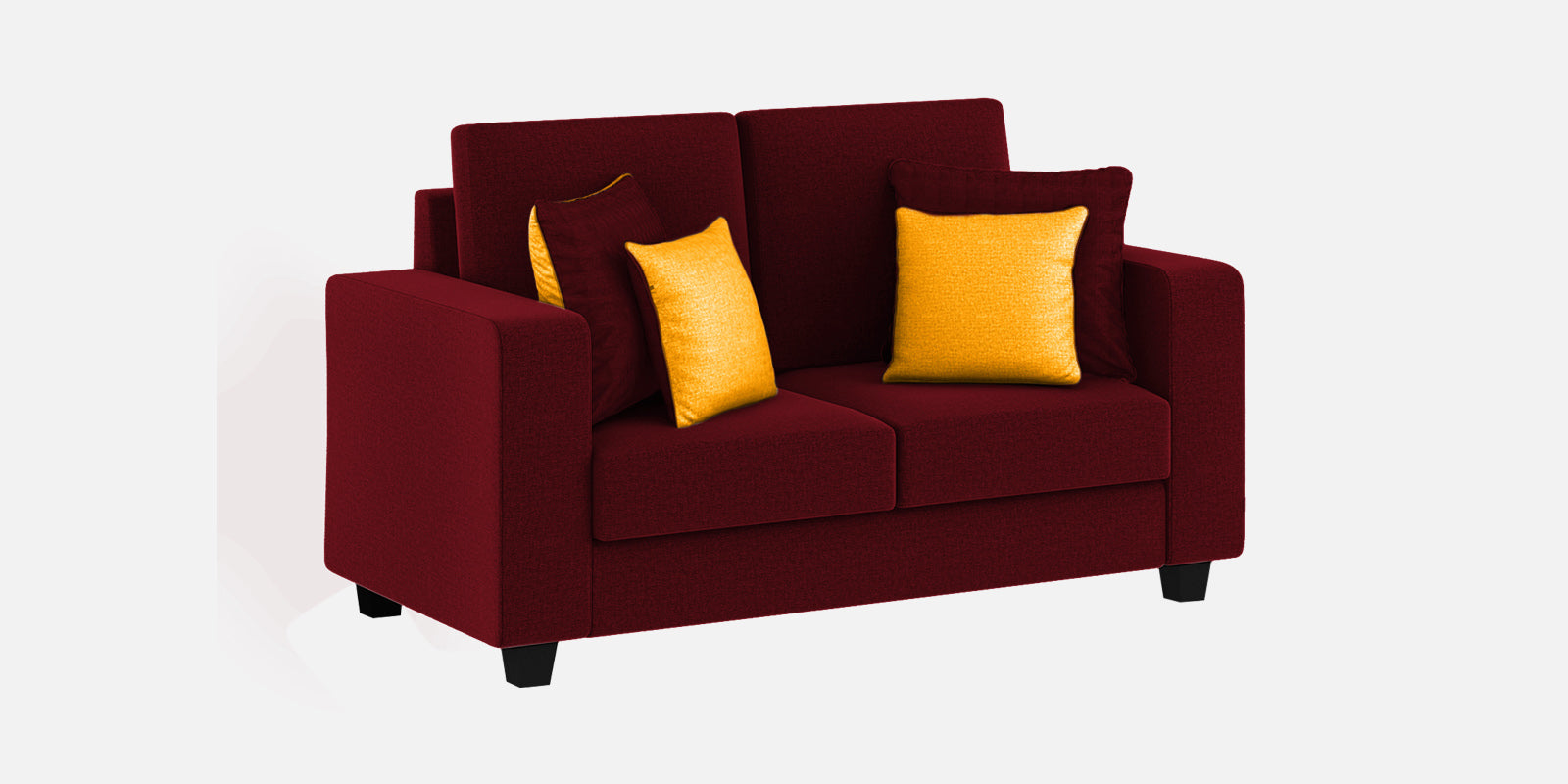 Nabi Fabric 2 Seater Sofa In Ruby Red Colour - Febonic Living