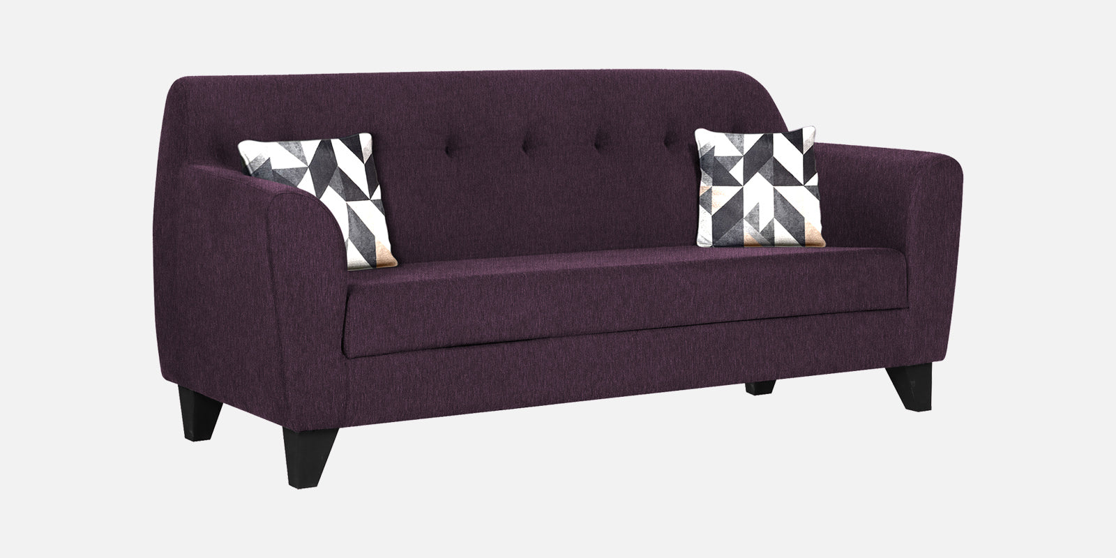 Melaan Fabric 3 Seater Sofa In Greek Purple Colour - Febonic Living
