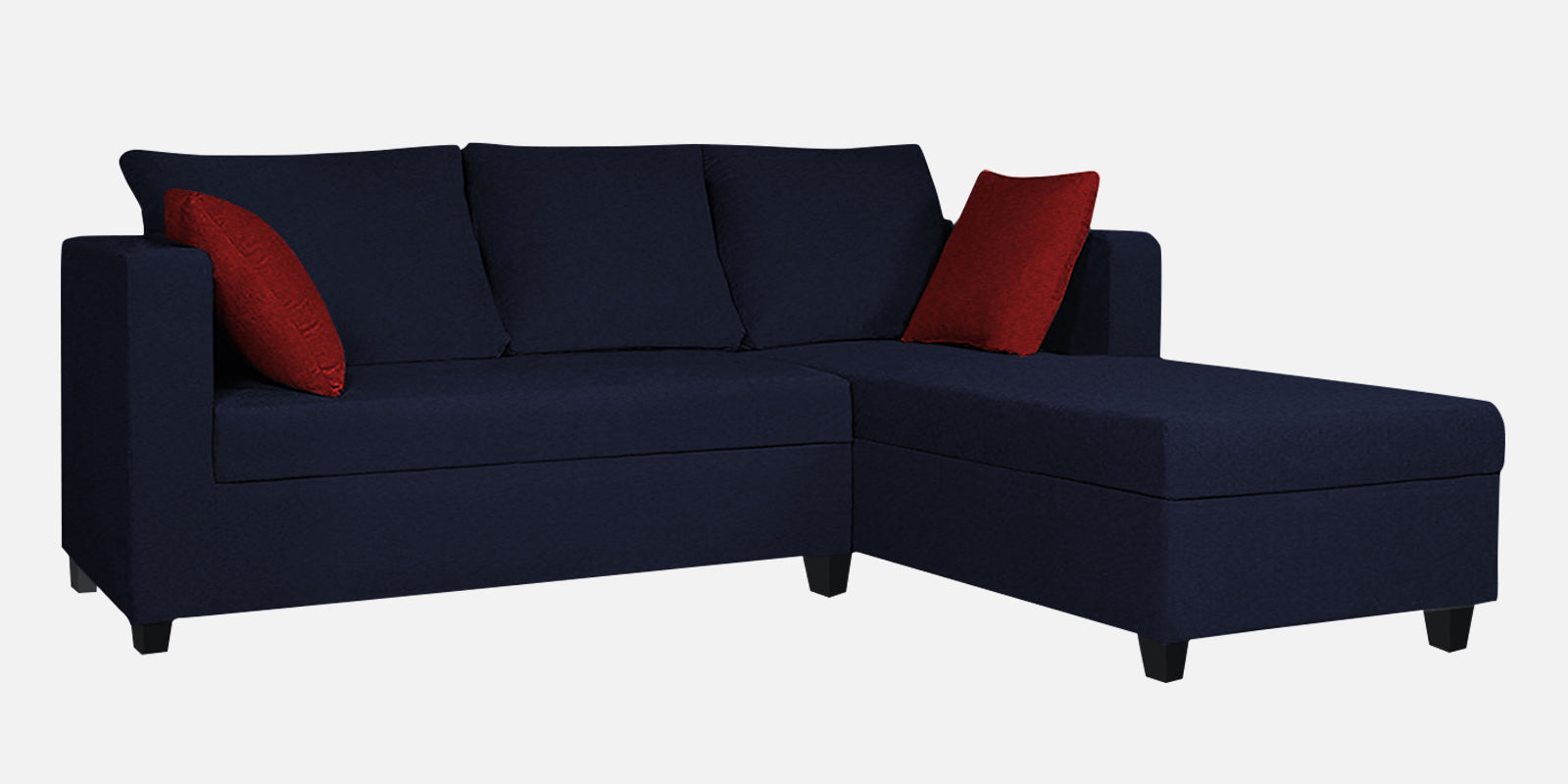 Nebula Fabric LHS Sectional Sofa (2+Lounger) In Royal Blue Colour - Febonic Living