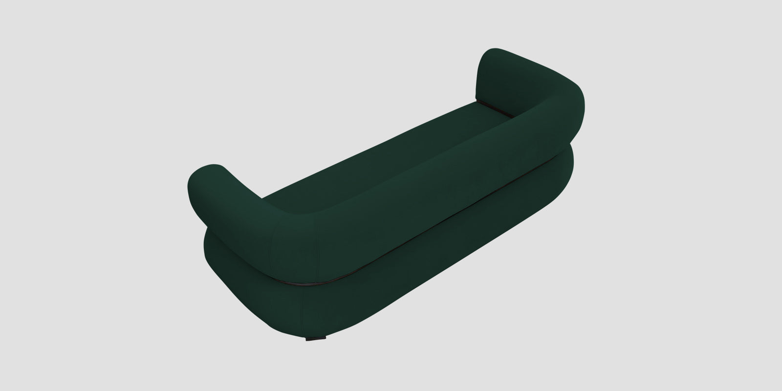 Kula Velvet 3 Seater Sofa In Forest Green Colour - Febonic Living