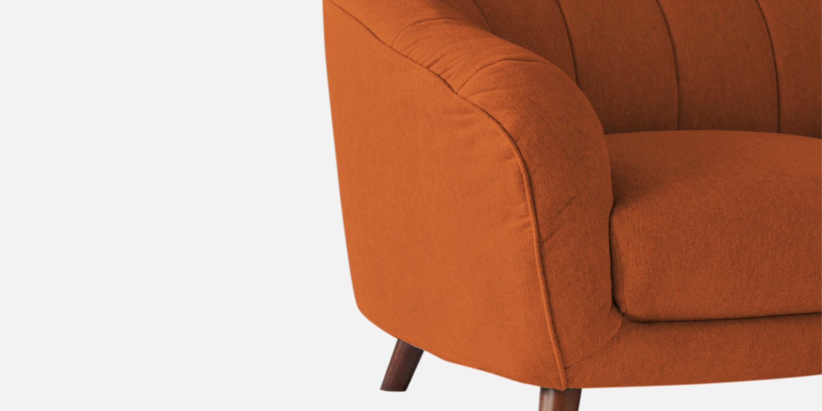 Benjamin Fabric 2 Seater Sofa In Vivid Orange Colour - Febonic Living