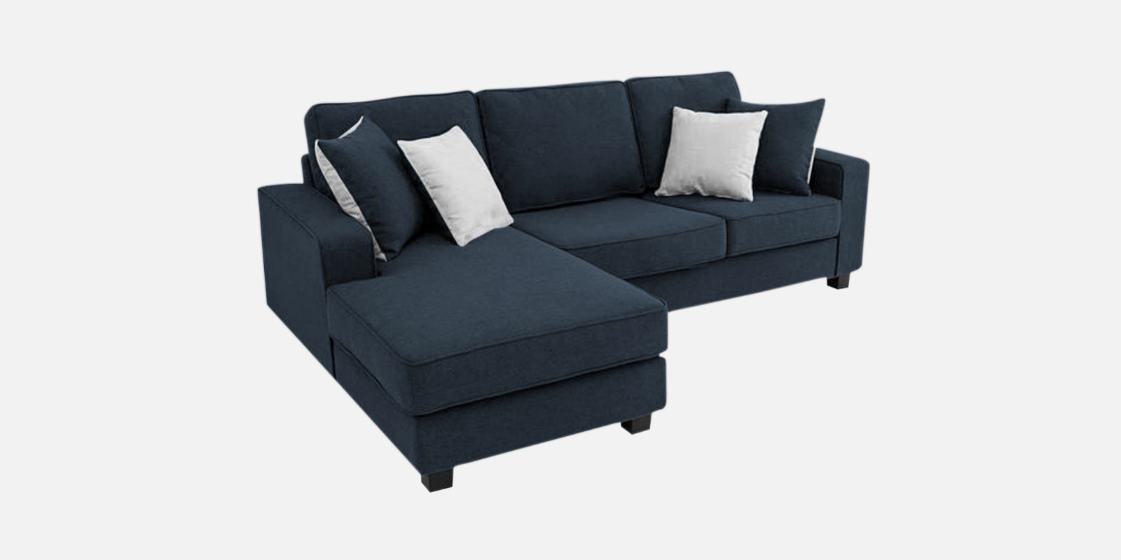 Ladybug Fabric RHS Sectional Sofa (2+Lounger) In Denim Blue Colour - Febonic Living