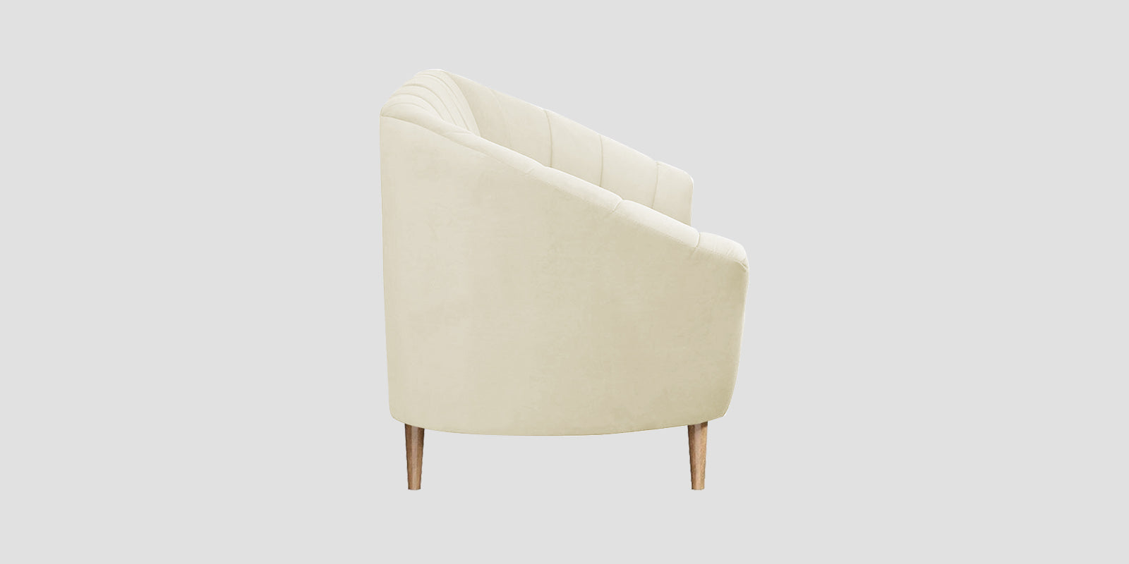 Kaylee Velvet 2 Seater Sofa In Warm White Colour - Febonic Living