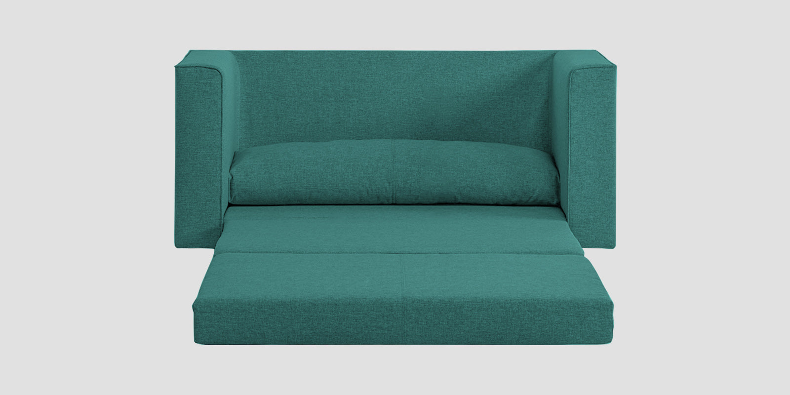Kenia Fabric 3 Seater Foldable Sofa Cum Bed In Sea Green Colour - Febonic Living