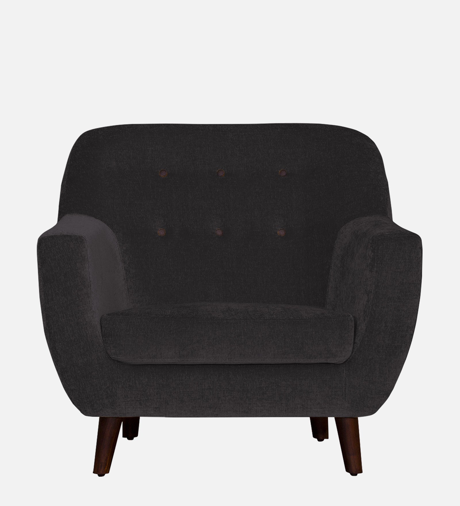 German Fabric 1 Seater Sofa In Maba Grey Colour - Febonic Living