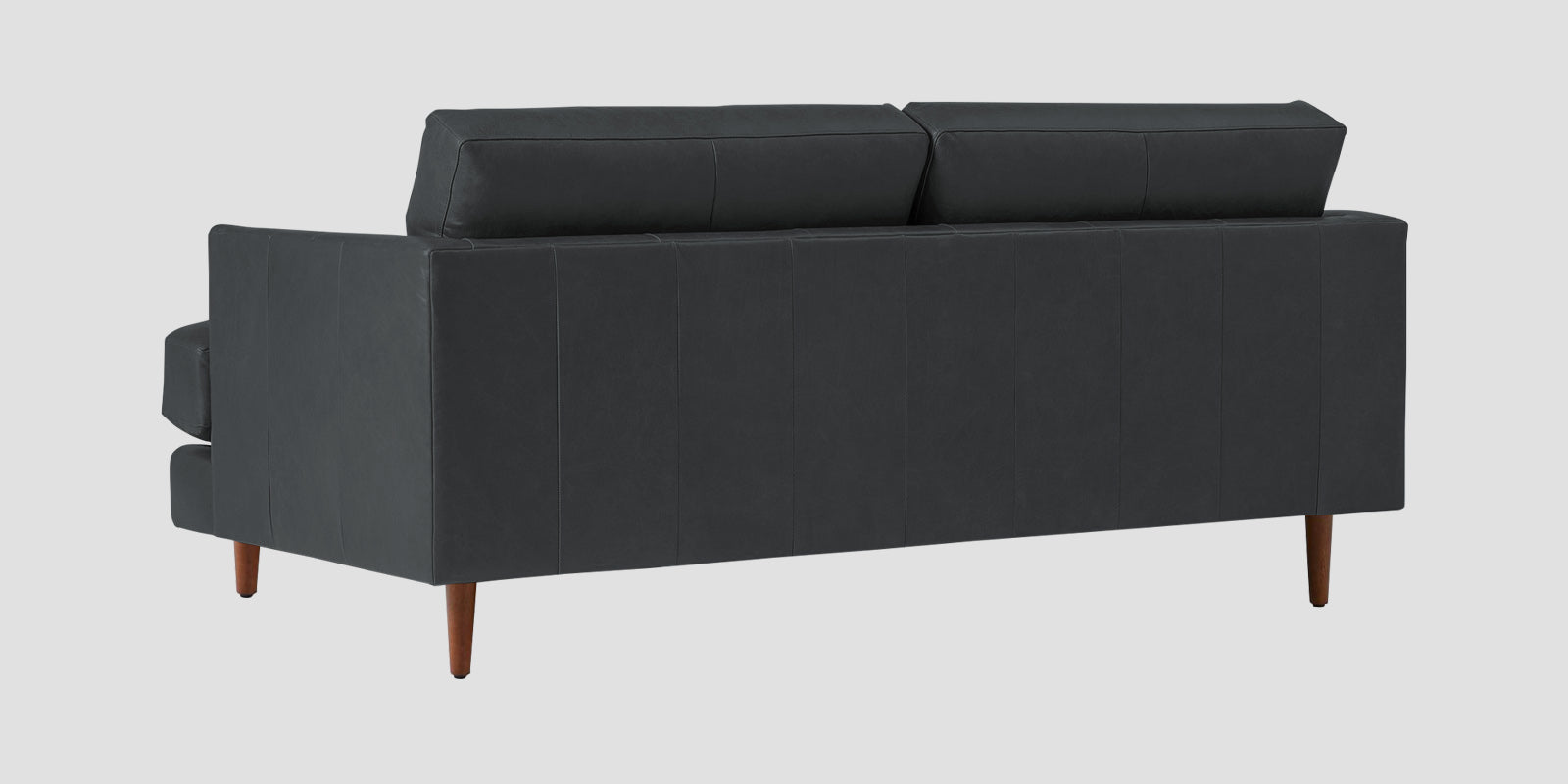 Sterio Leatherette 2 Seater Sofa In Pepper Grey Colour - Febonic Living