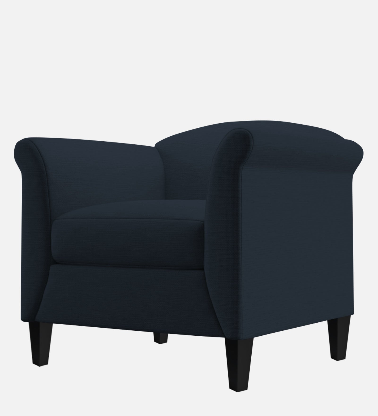 Kimber Fabric 1 Seater Sofa in Denim Blue Colour