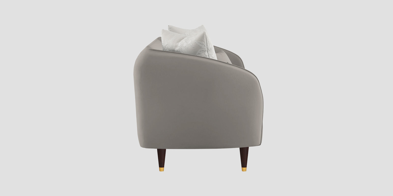 Hairo Velvet 3 Seater Sofa In Echo Grey Colour