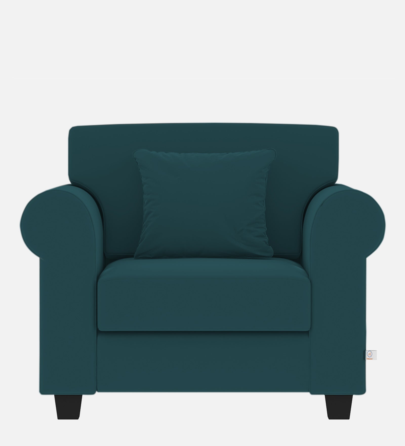 Numonk Velvet 1 Seater Sofa In Arabian Green Colour - Febonic Living