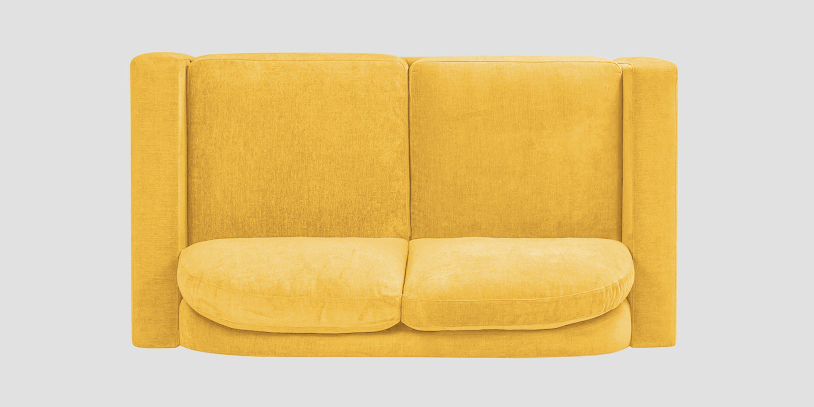 Dara Fabric 2 Seater Sofa In Bold Yellow Colour - Febonic Living