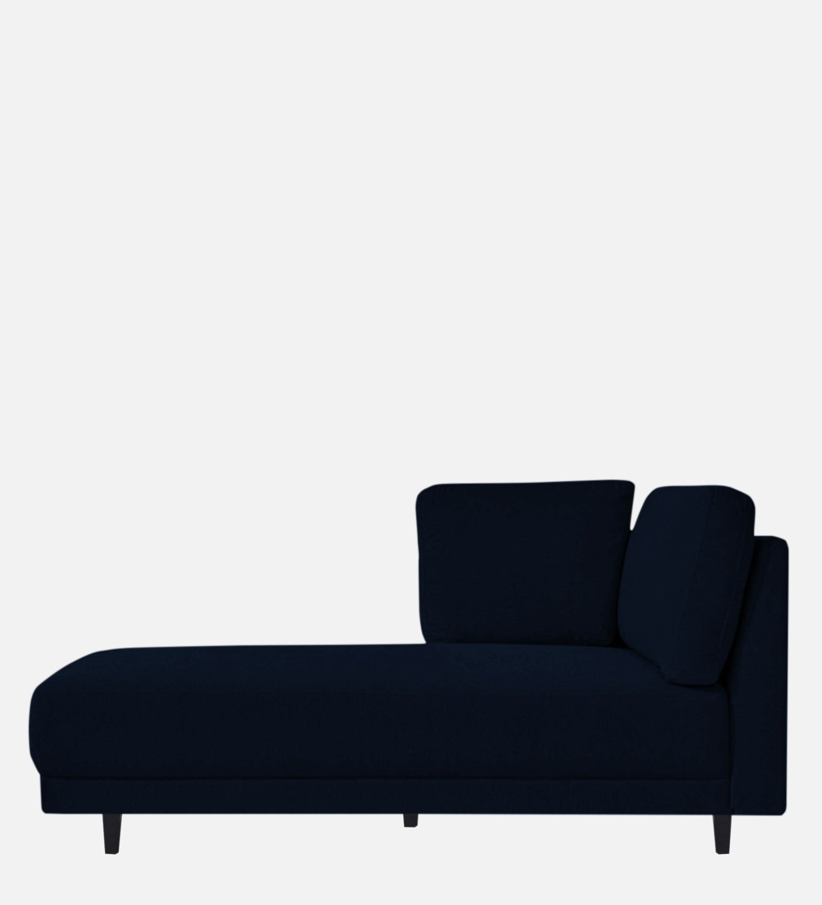 Jonze Velvet LHS Chaise Lounger In Dark Blue Colour - Febonic Living