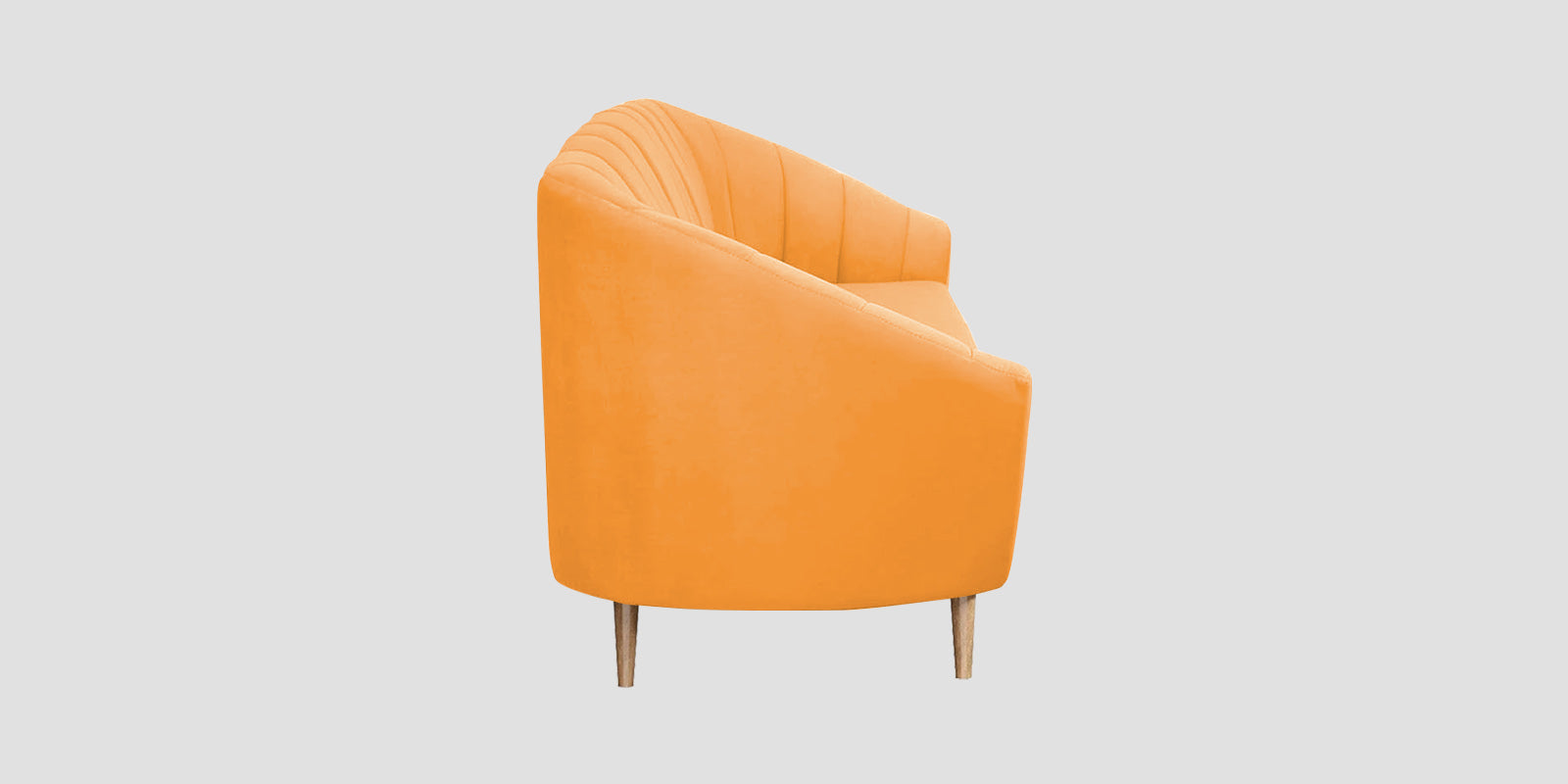Kaylee Velvet 3 Seater Sofa In Tangerine orange Colour - Febonic Living