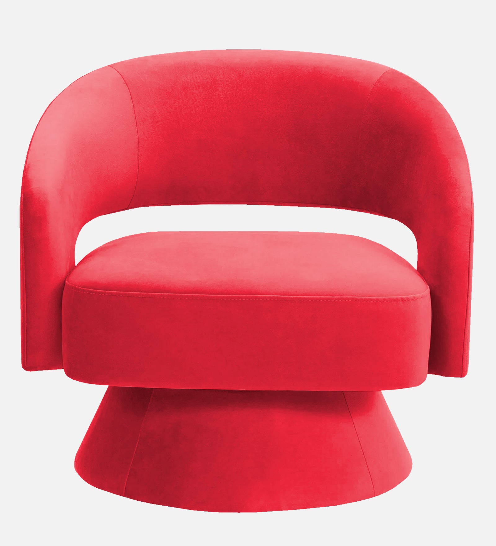 Pendra Velvet Swivel Chair In Ox Blood Maroon Colour - Febonic Living
