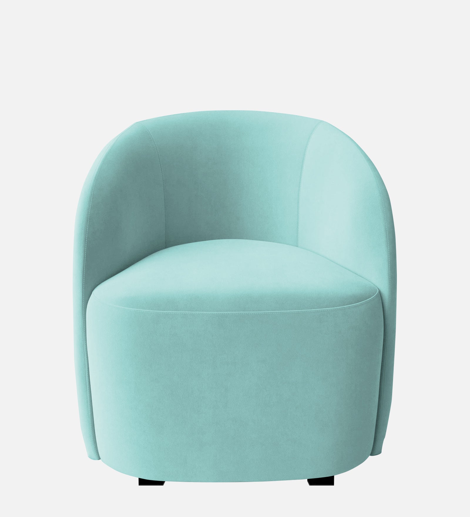Lucky Velvet Wing Chair In Barmunda Aqua Colour - Febonic Living