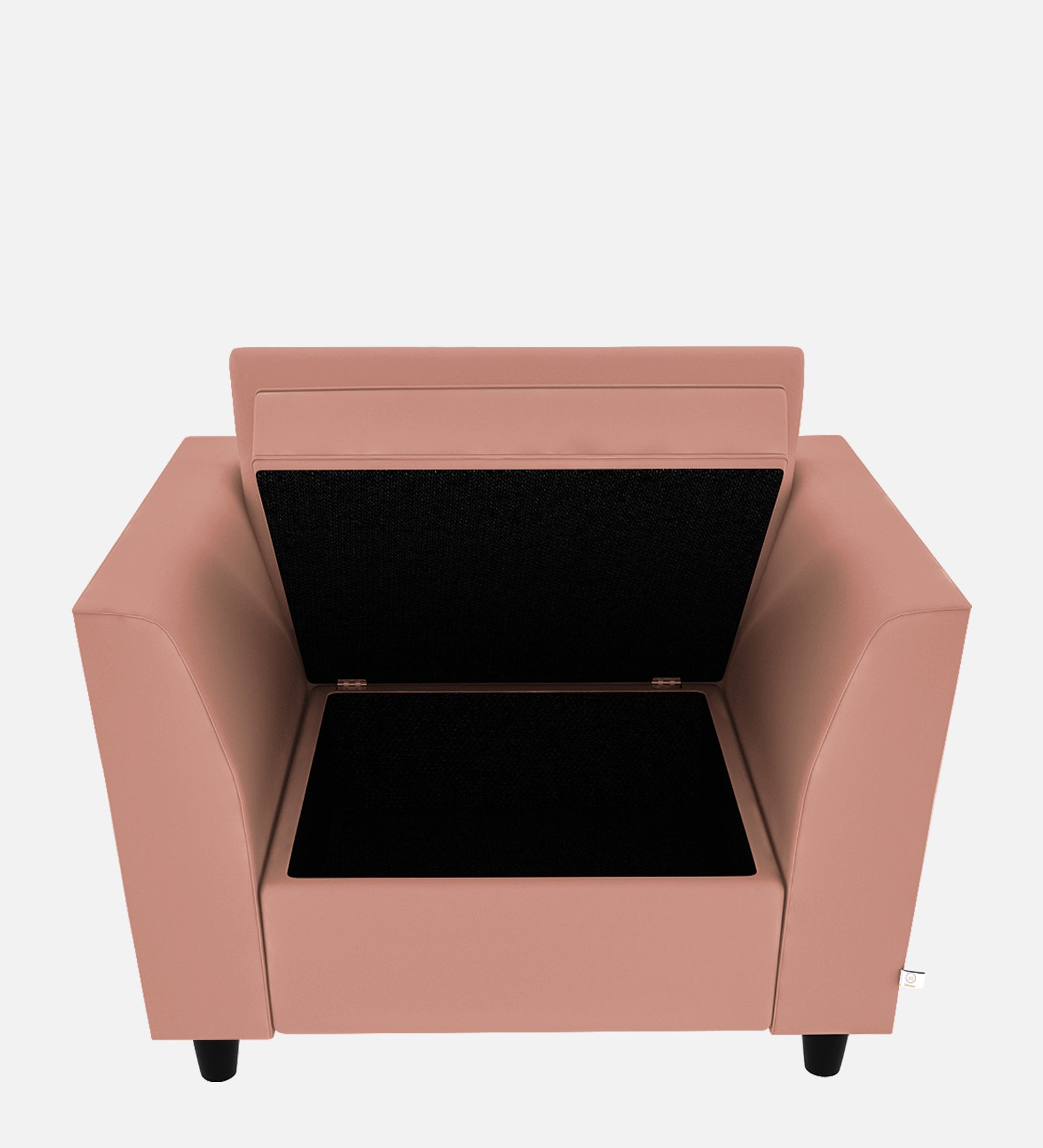 Bristo Velvet 1 Seater Sofa In Blush Pink Colour With Storage - Febonic Living