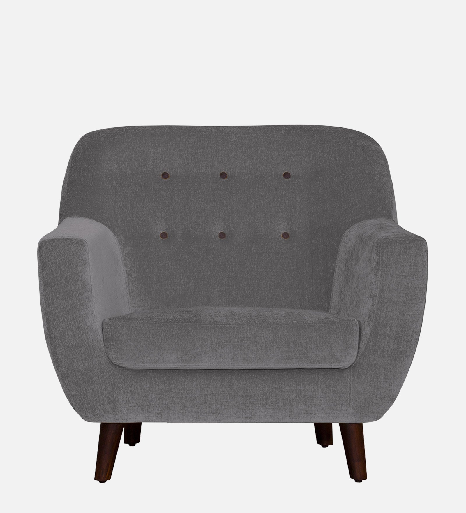 German Fabric 1 Seater Sofa In Sudo Grey Colour - Febonic Living