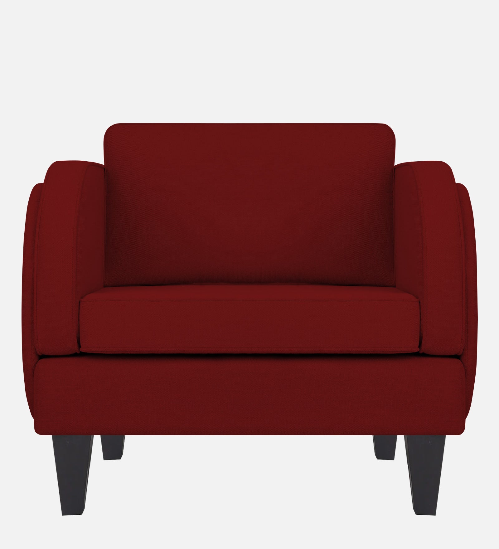 Siddy Fabric 1 Seater Sofa In Blood Maroon Colour - Febonic Living