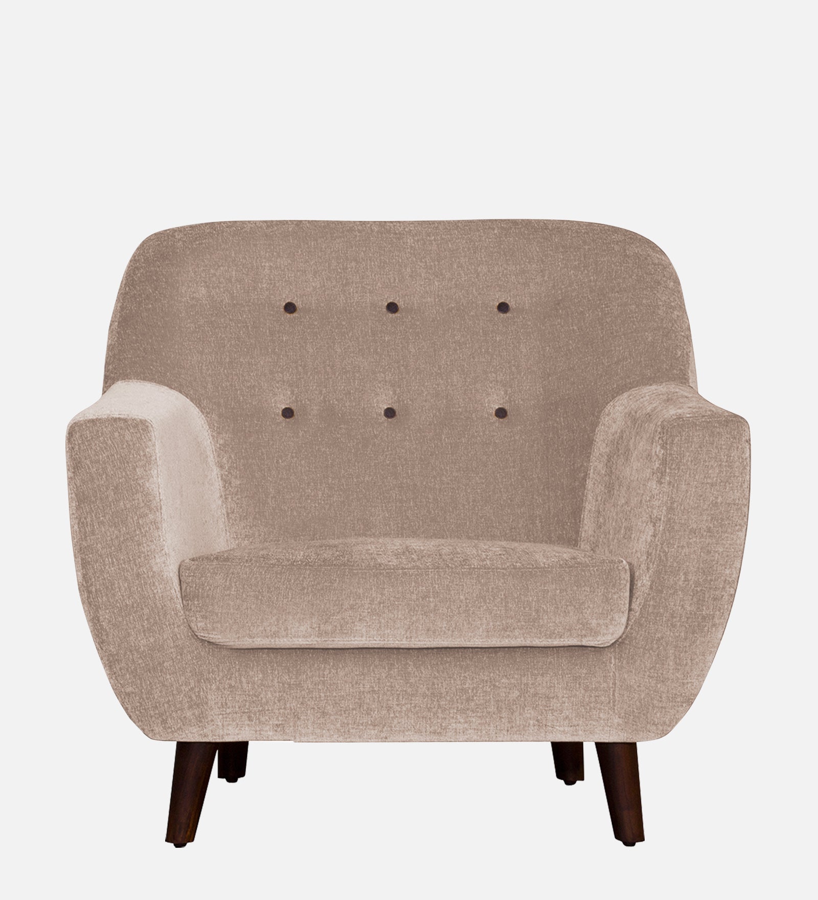 German Fabric 1 Seater Sofa In Kadhi Beige Colour - Febonic Living