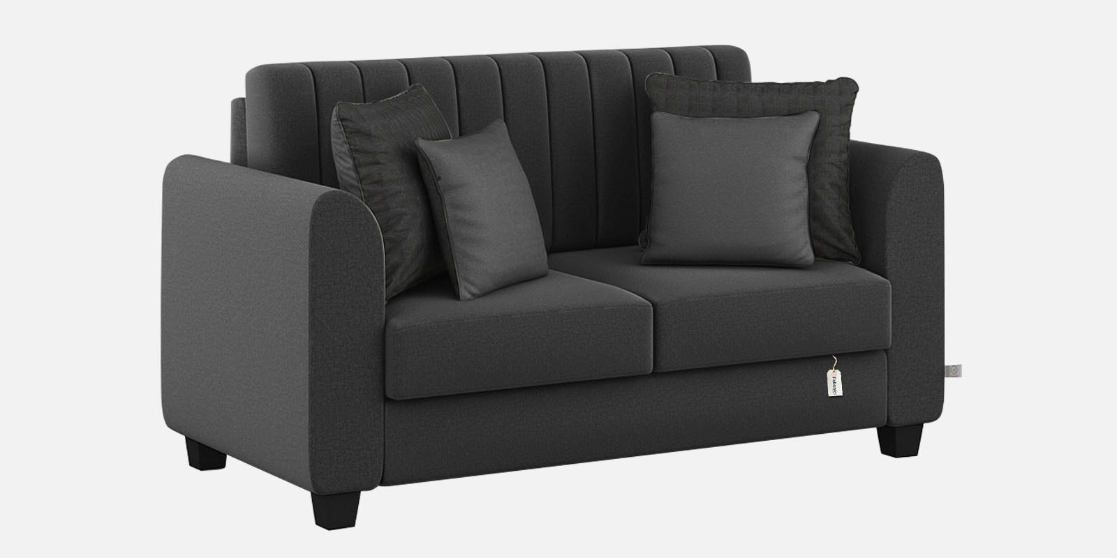 Cosmic Fabric 2 Seater Sofa In Charcoal Grey Colour - Febonic Living