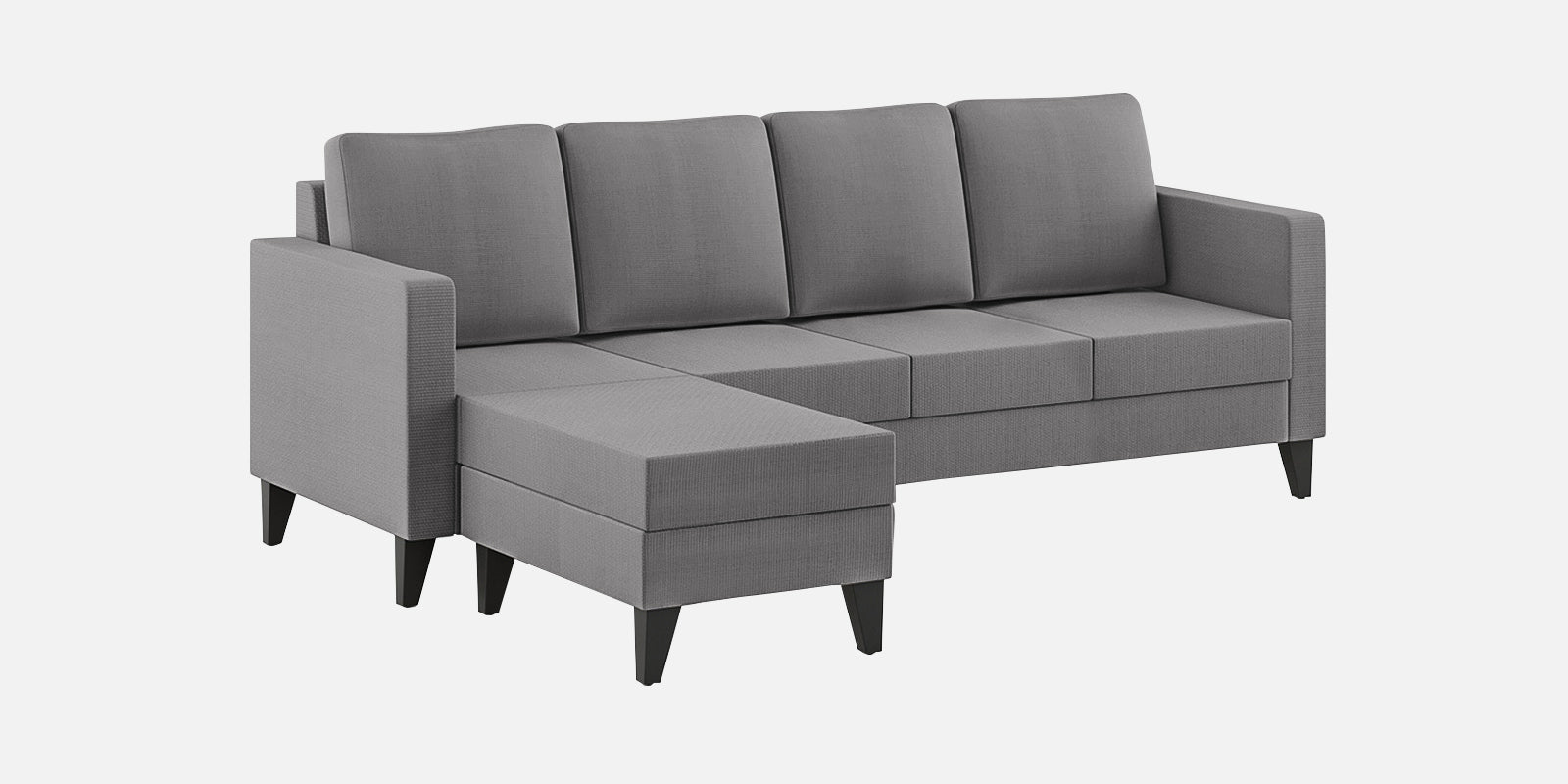 Nori Fabric RHS Sectional Sofa (3+Lounger) In Sudo Grey Colour - Febonic Living
