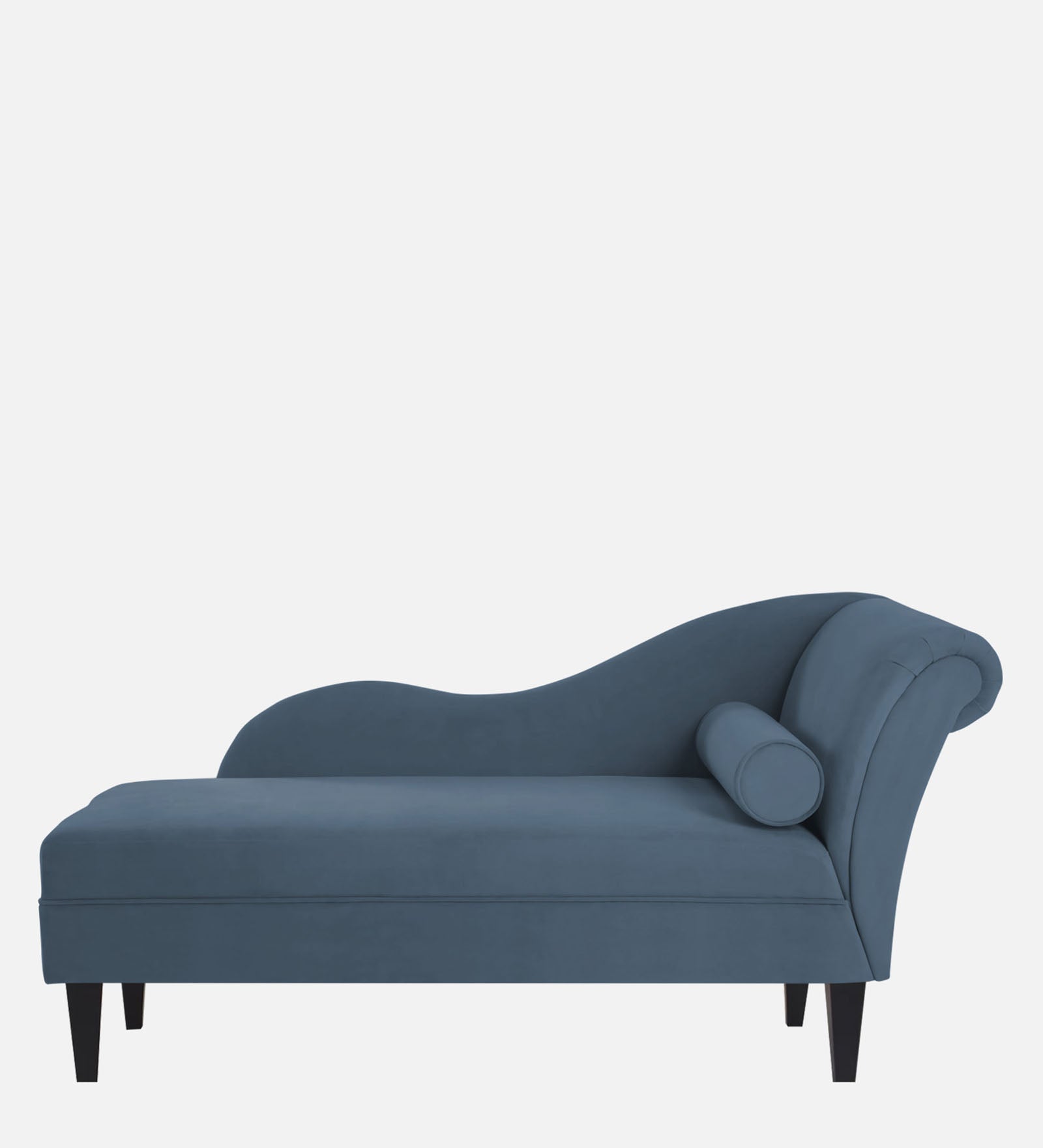 Rana Velvet LHS Chaise Lounger In Oxford Blue Colour - Febonic Living