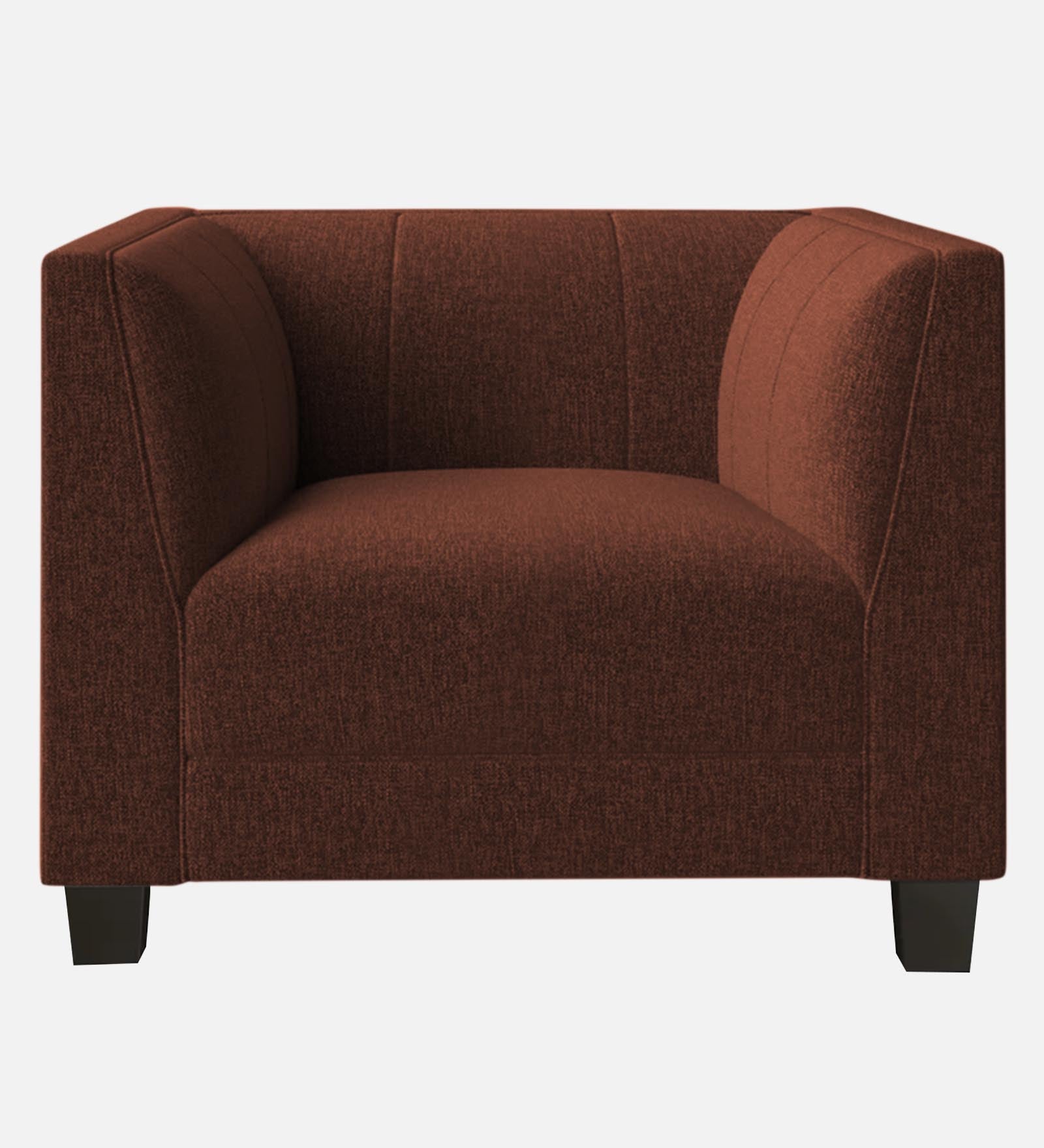 Chastin Fabric 1 Seater Sofa In Coffee Brown Colour - Febonic Living