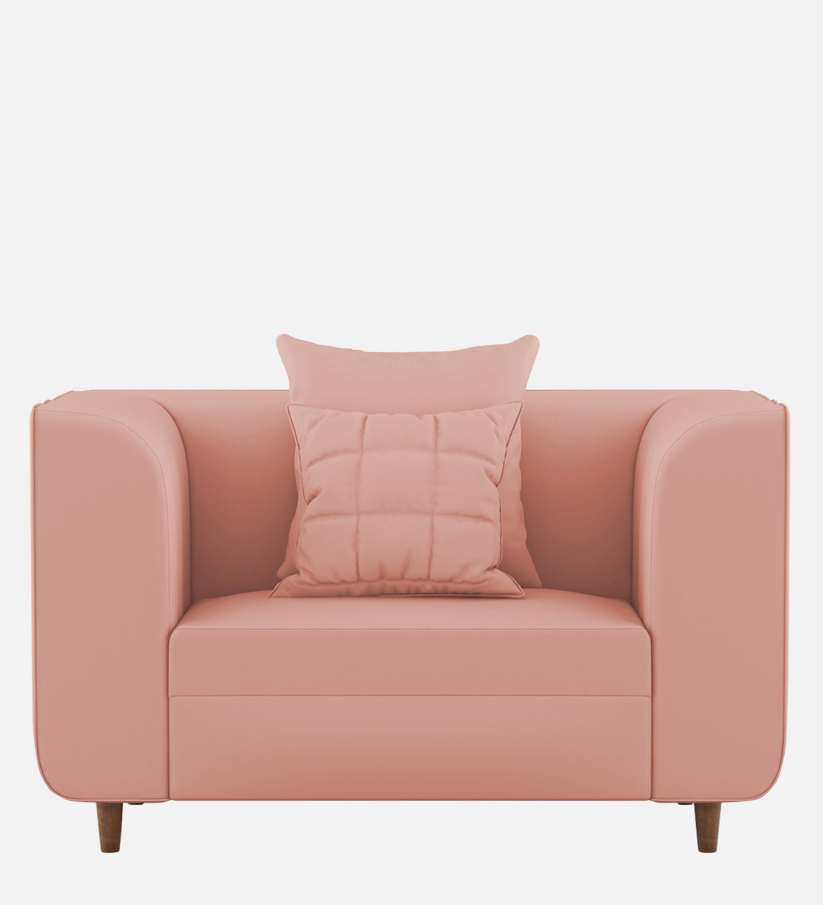 Sumo Velvet 1 Seater Sofa In Blush Pink Colour - Febonic Living