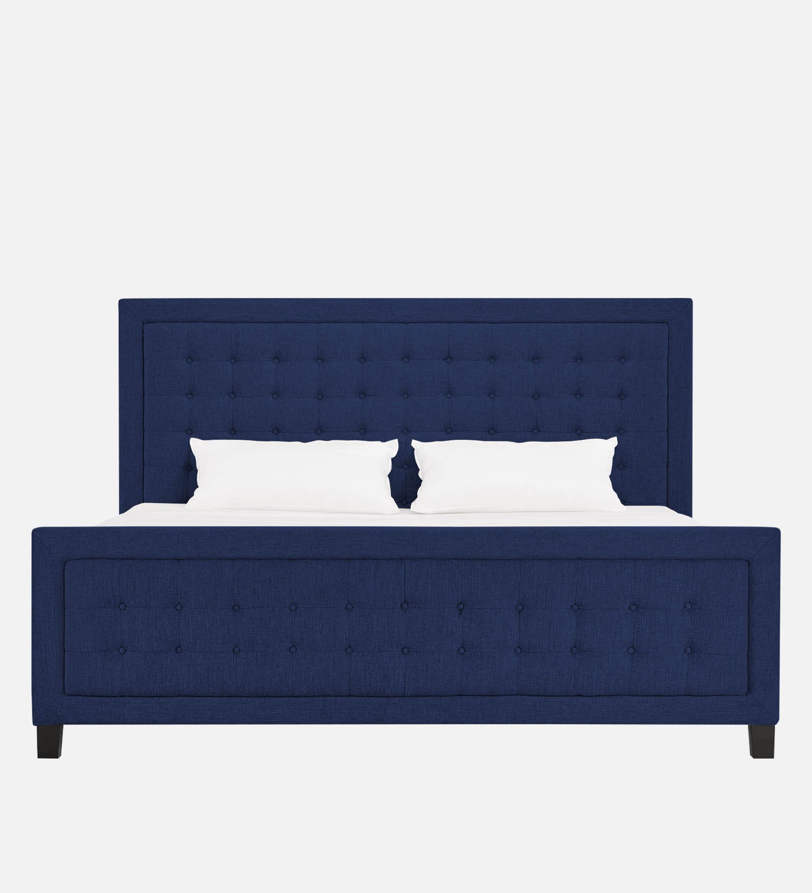 Kaster Fabric Upholstered King Size Bed In Royal Blue Colour - Febonic Living